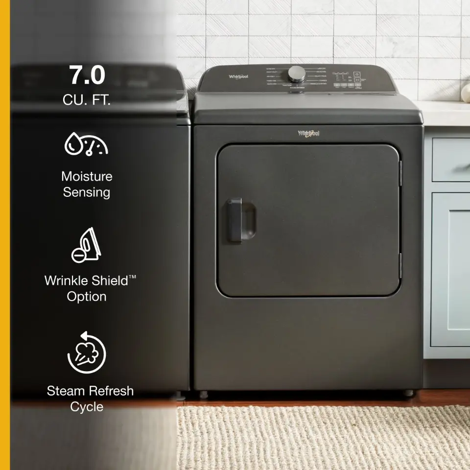 WGD6150PB Whirlpool Gas Dryer W6150 - Volcano Black 7.0 Cu Ft-5
