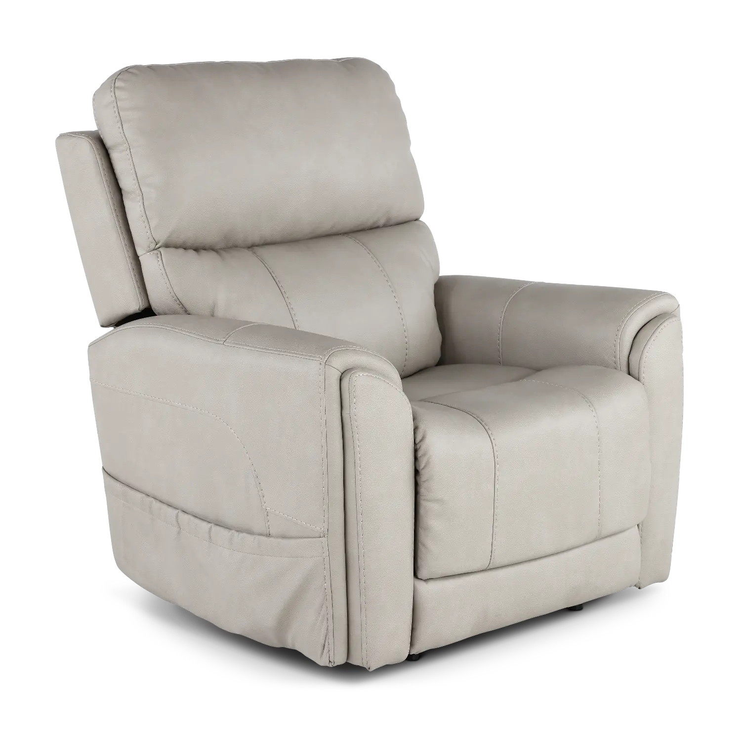 Damon Dove Gray Power Recliner with Massage-1