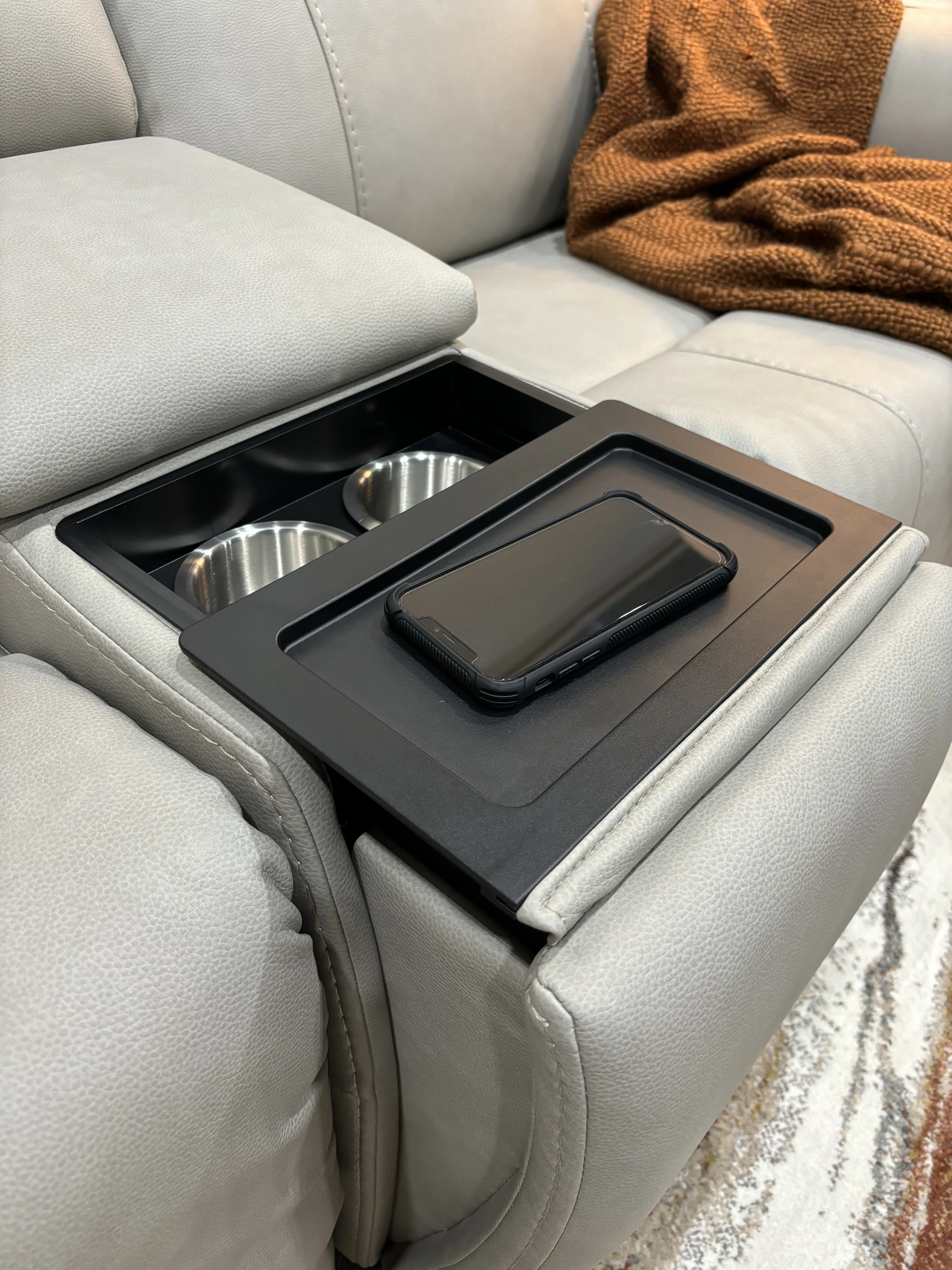 Damon Dove Gray 6-Piece Power Reclining Sectional with Wireless Charging-9