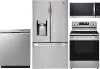 LG-LRF28-FPS-4PCELE LG 4 Piece Electric Appliance Package - Stainless Steel