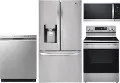 LG-LRF28-FPS-4PCELE LG 4 Piece Electric Appliance Package - Stainless Steel