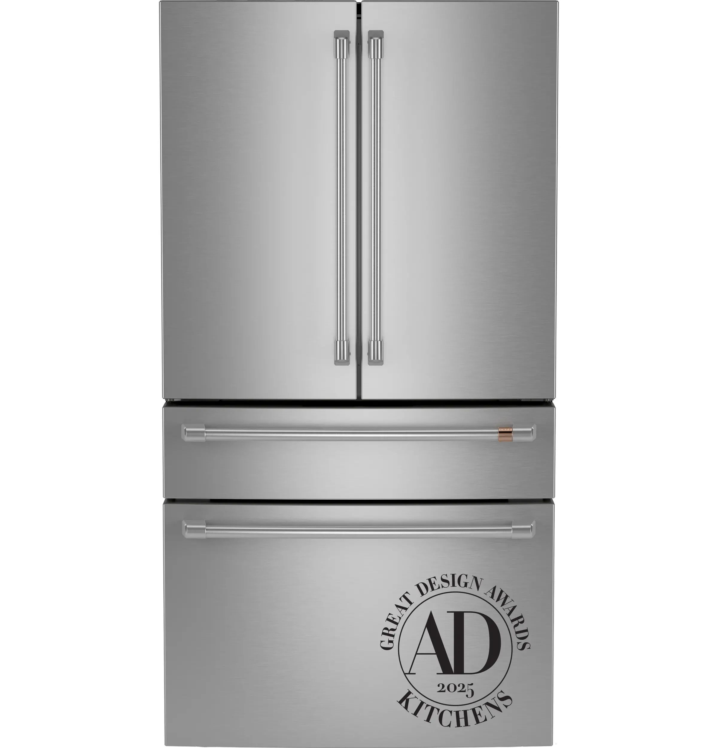 CGE29DP2TS1 GE Cafe 28.7 Cu Ft French Door Refrigerator - Stainless Steel-1
