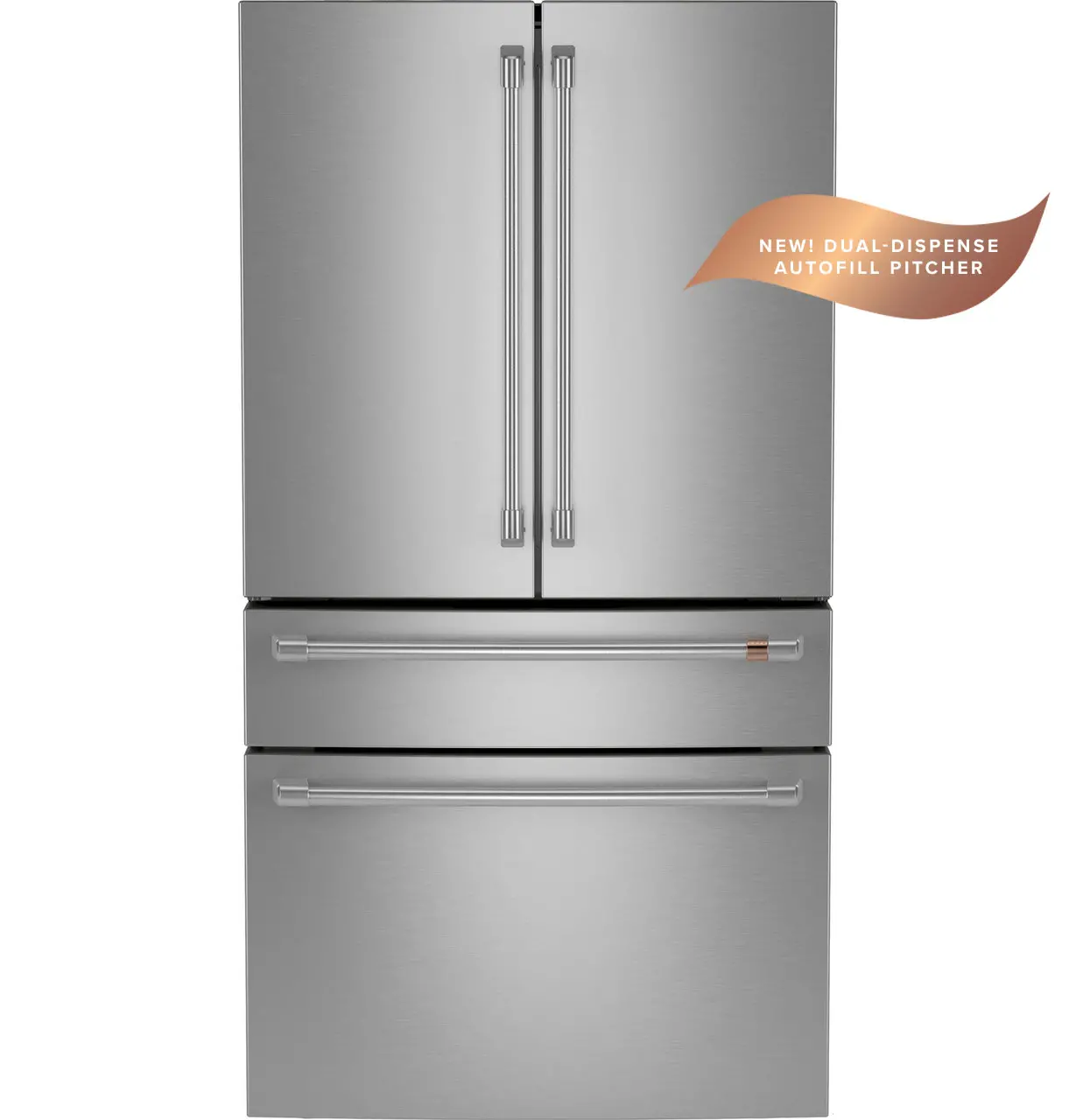 CGE29DP2TS1 GE Cafe 28.7 Cu Ft French Door Refrigerator - Stainless Steel-3