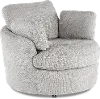 Slider Silver Swivel Barrel Chair