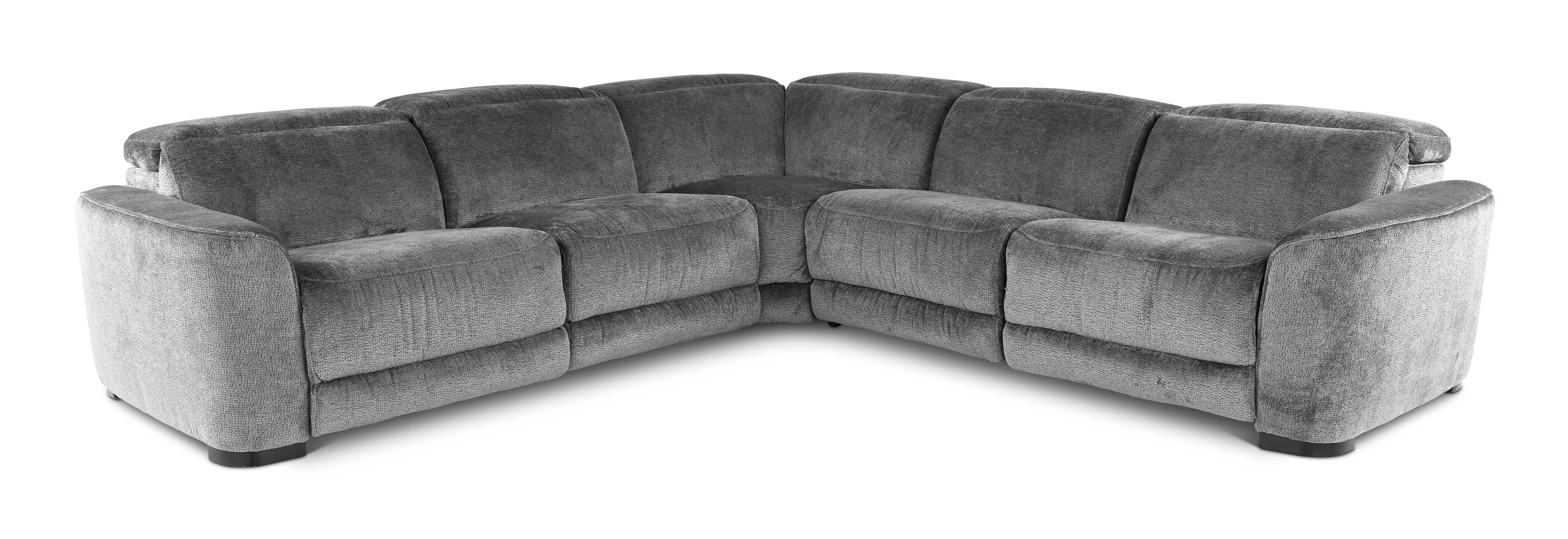 Waves Graphite 5 Piece Power Reclining Sectional-1