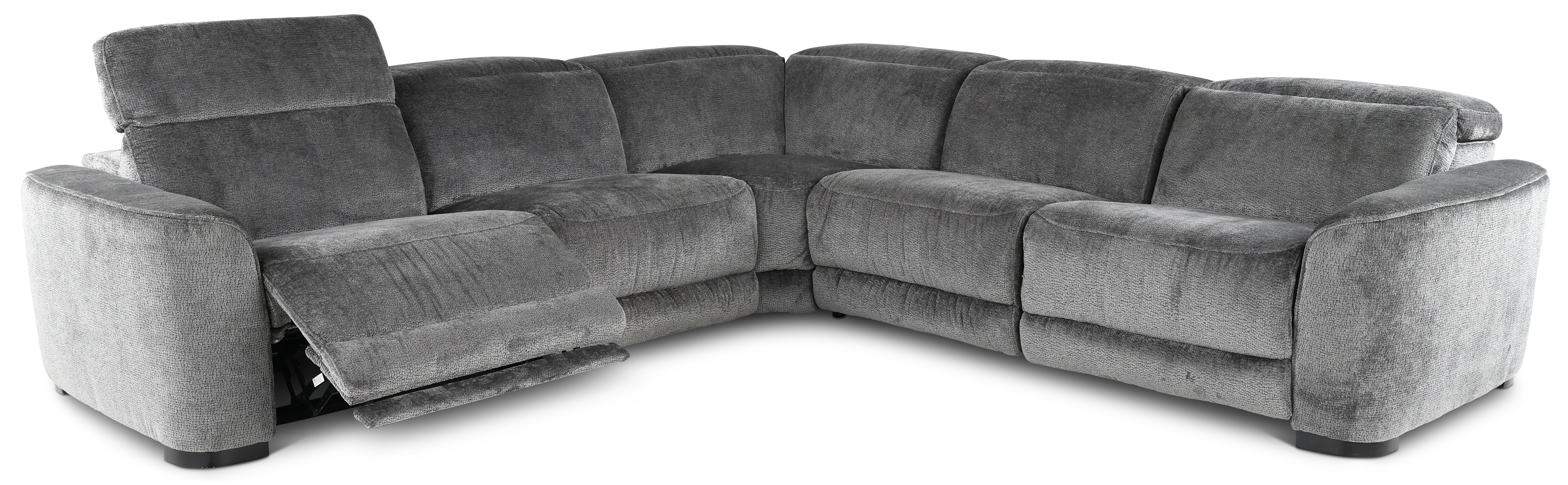 Waves Graphite 5 Piece Power Reclining Sectional-4