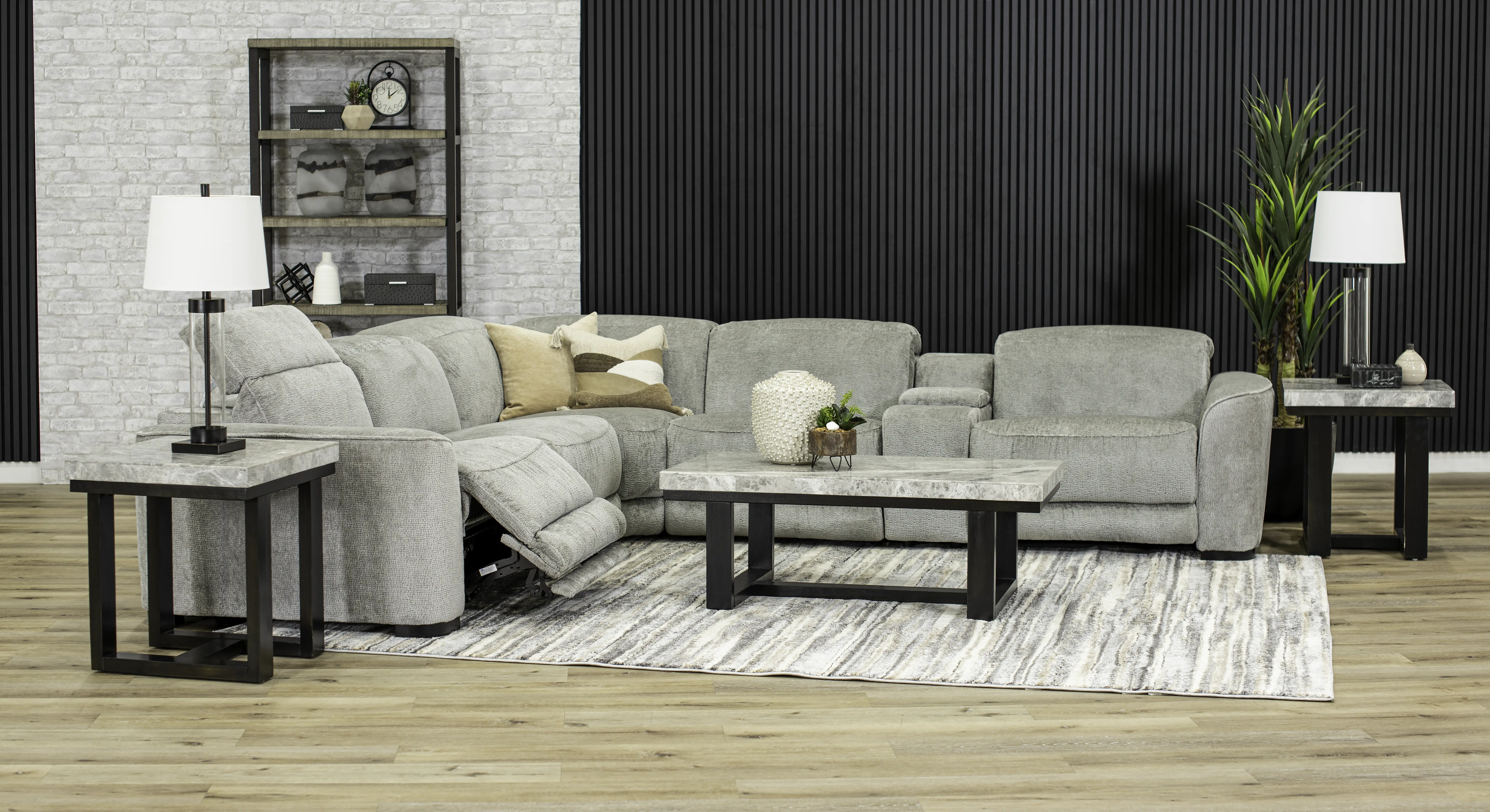 Waves Fog 6 Piece Power Reclining Sectional-2