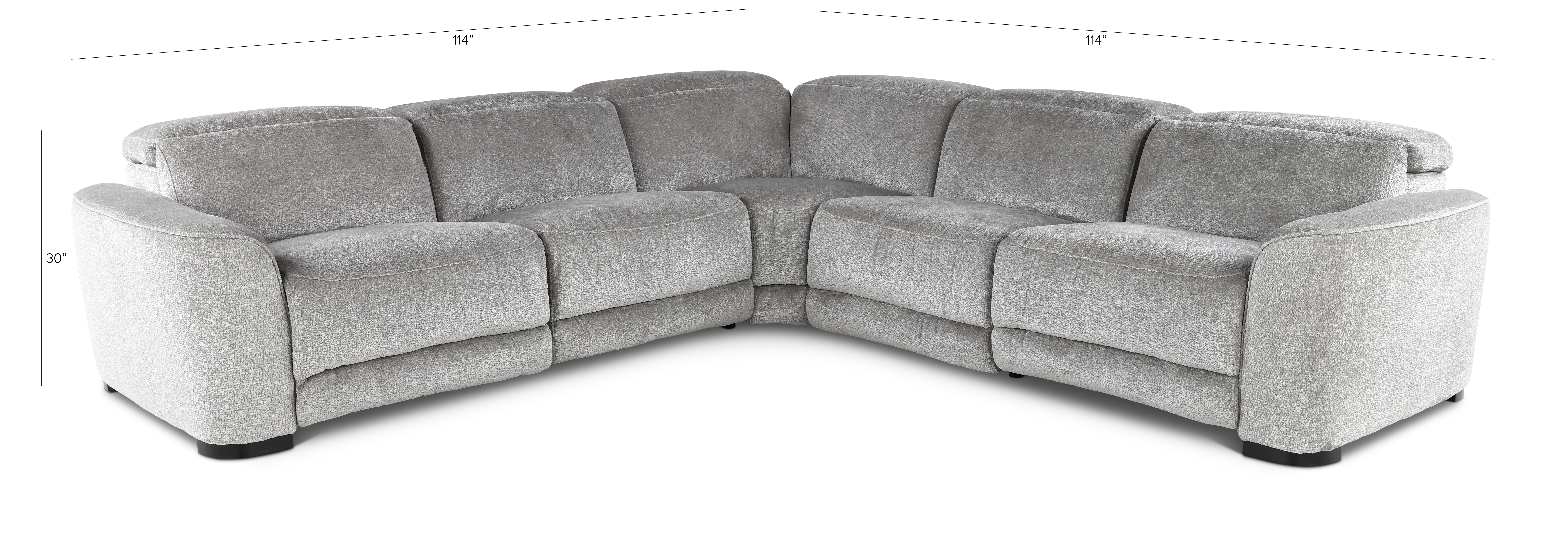 Waves Fog 5 Piece Power Reclining Sectional-3