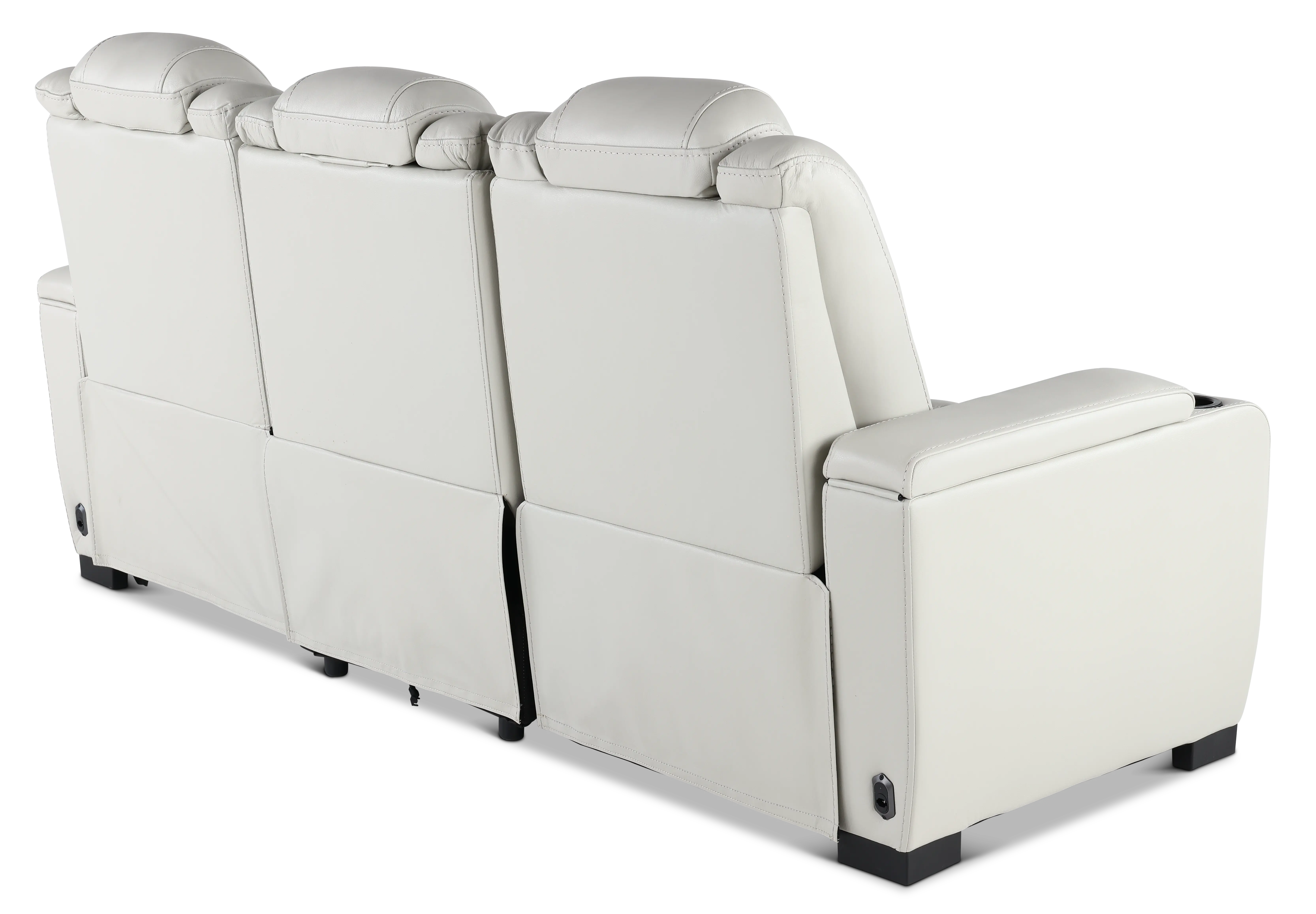 Transformer Light Gray Leather 3 Piece Power Reclining Sofa-6