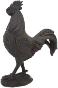 Black Rooster Figurine