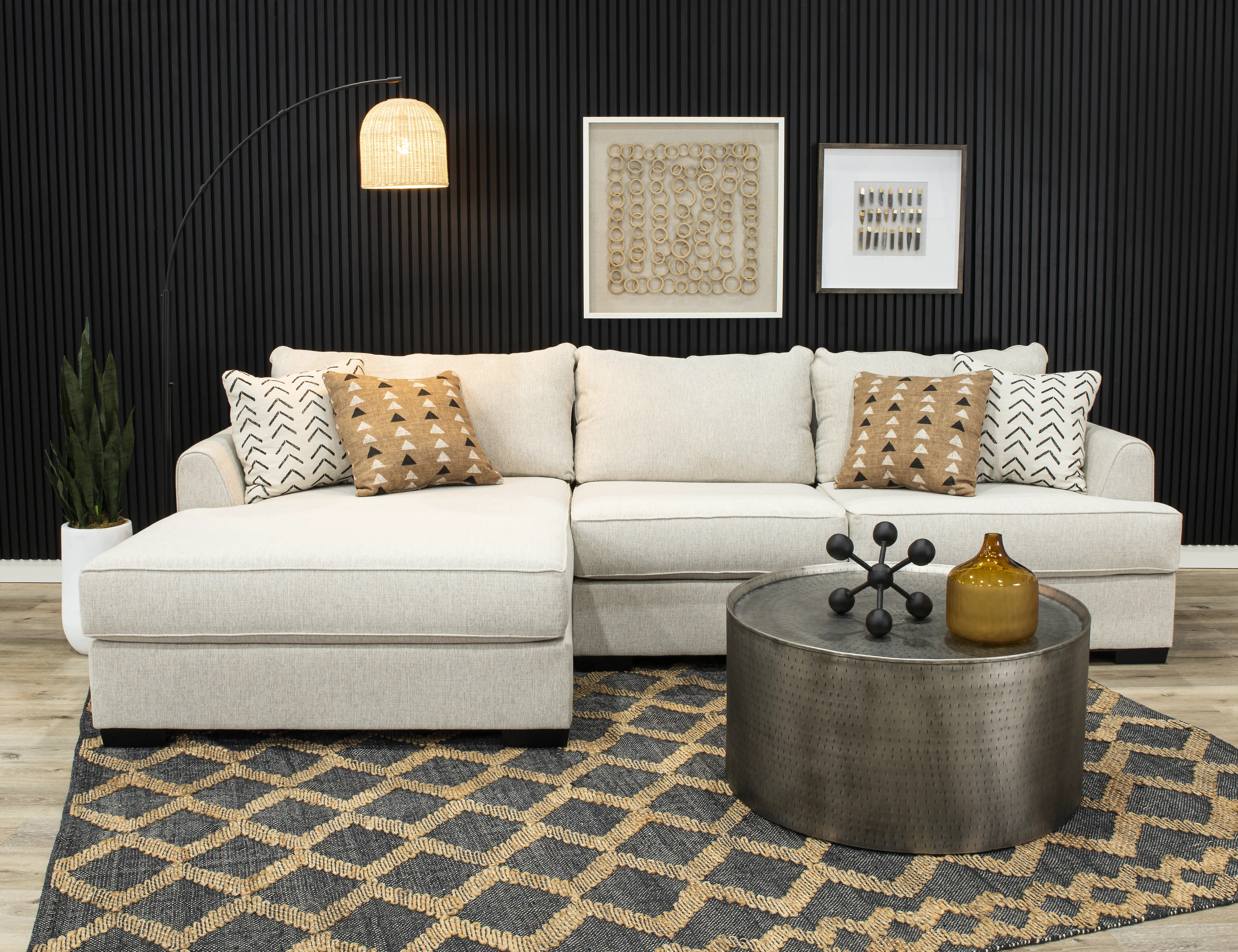 2PC/DAHLIA Dahlia Stone Gray 2-Piece Sectional-2
