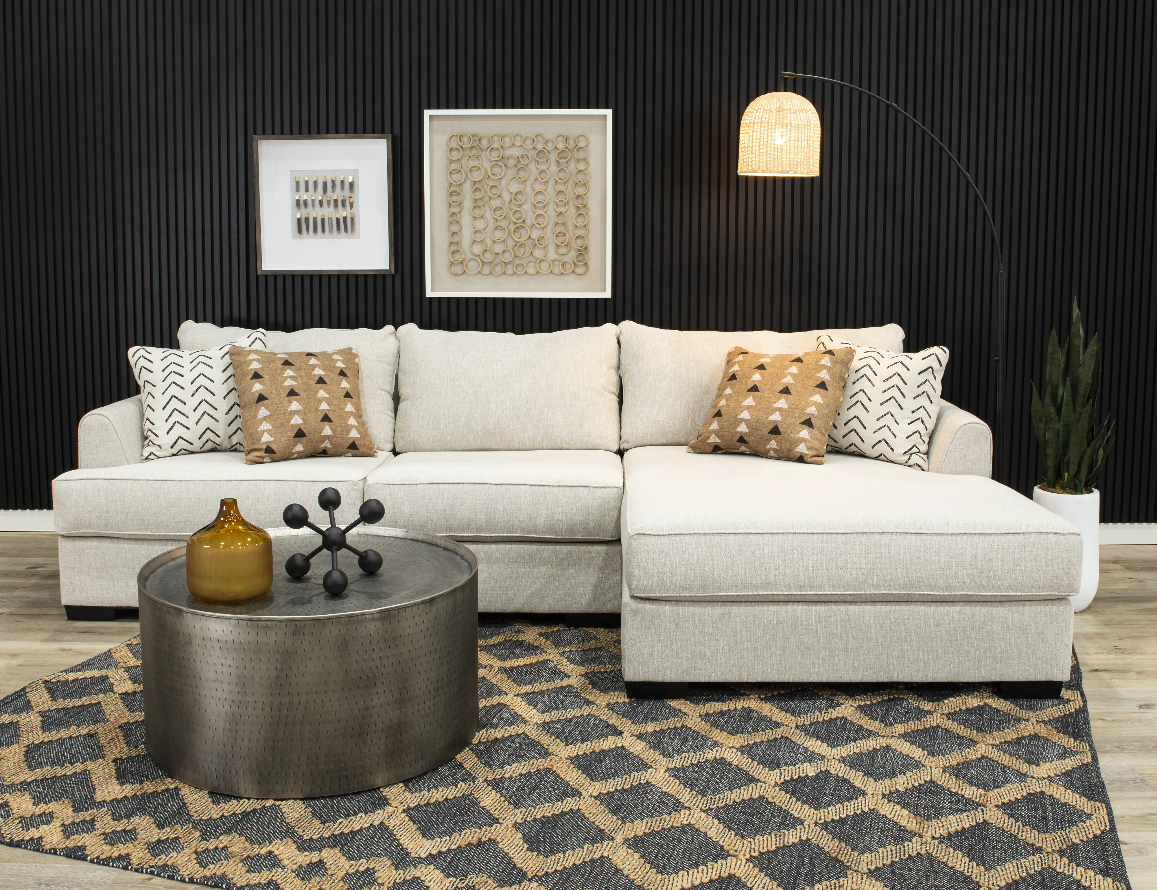 2PC/DAHLIA Dahlia Stone Gray 2 Piece Sectional-2