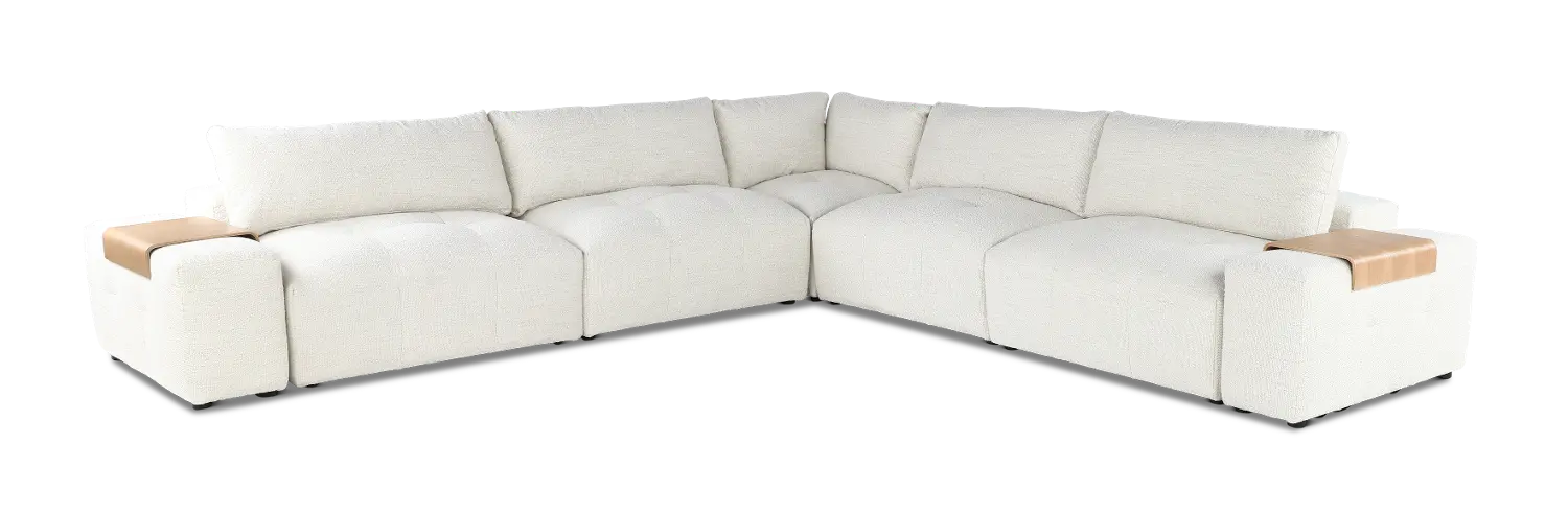 Preston Pearl White Modular 7 Piece Sectional-1
