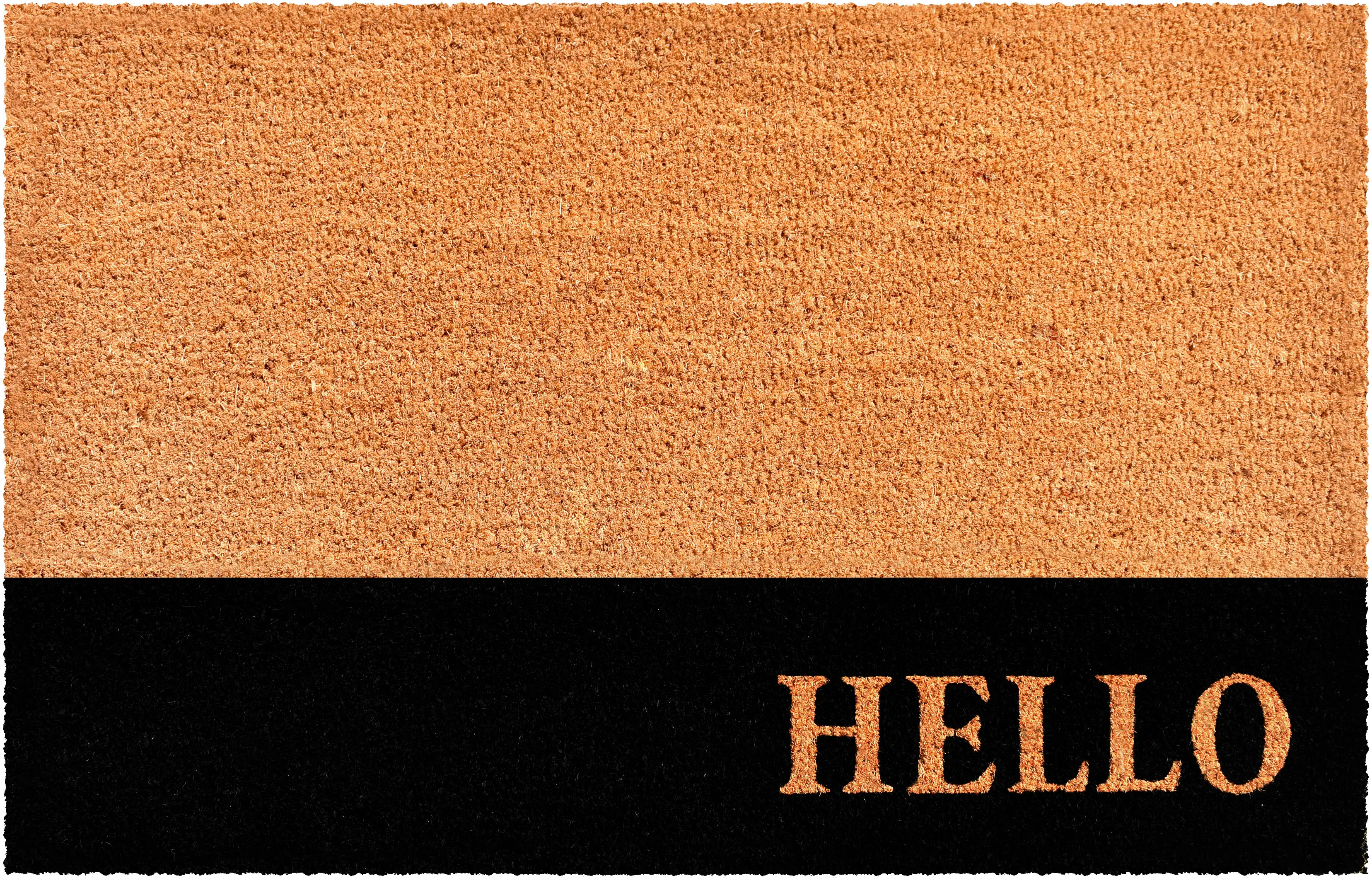 104861729 Hello Black Stripe Doormat-1