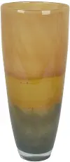 18  Amber Glass Vase