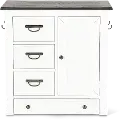 417-PF1000/PET-CAB White Pet Feeder Cabinet