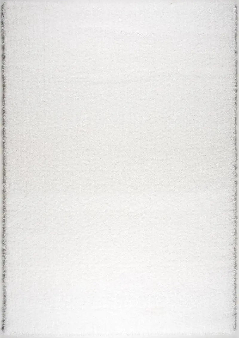 Anakara 5 x 7 Fluffy White Area Rug