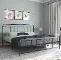 Wallace Black Metal King Platform Bed