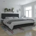 Elizabeth Black King Upholstered Bed with Storage