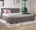 Elizabeth Gray King Upholstered Bed with Storage