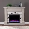 FC1096059 Birkover Gray & Marble Color Changing Electric Fireplace