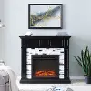 FP1080859 Drovling Black & Marble Electric Fireplace
