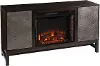 FE1137256 Lannington Brown and Silver Electric Fireplace Mantel