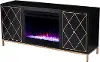 FC1111956 Marradi Black and Gold Fireplace TV Stand