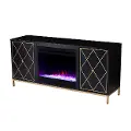 FC1111956 Marradi Black and Gold Fireplace TV Stand