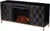 FE1111956 Marradi Black and Gold Electric Fireplace TV Stand