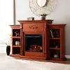 FE8547 Tennyson Mahogany Electric Fireplace Bookcase Mantel