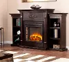 FE8545 Tennyson Espresso Electric Fireplace Bookcase Mantel