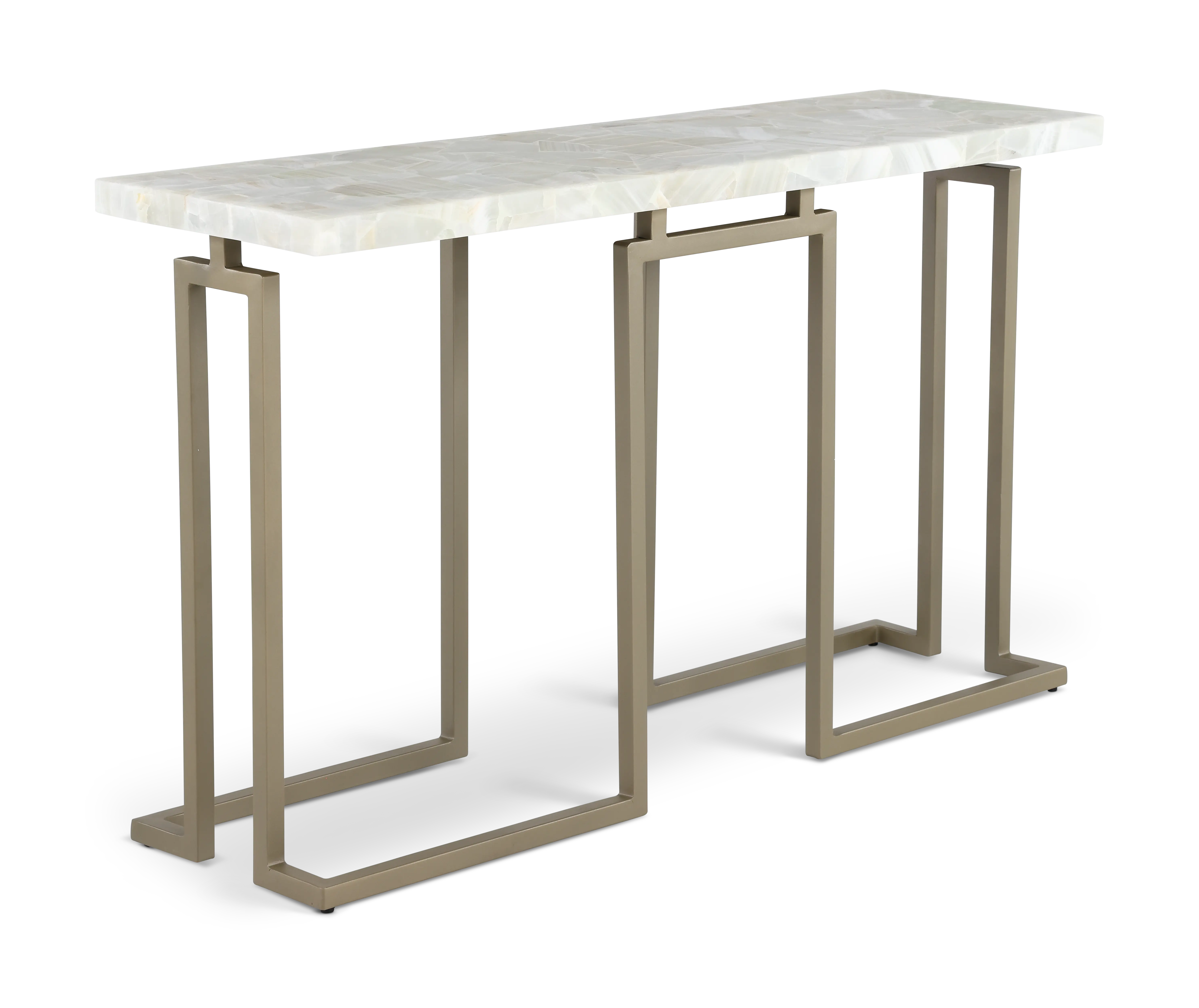 Manhattan Onyx and Gold Sofa Table-1