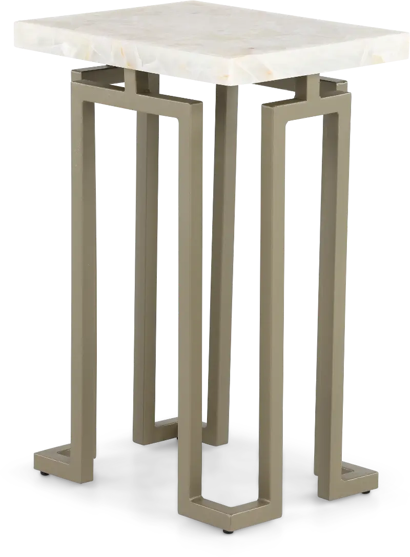 Manhattan Onyx and Gold Chairside Table