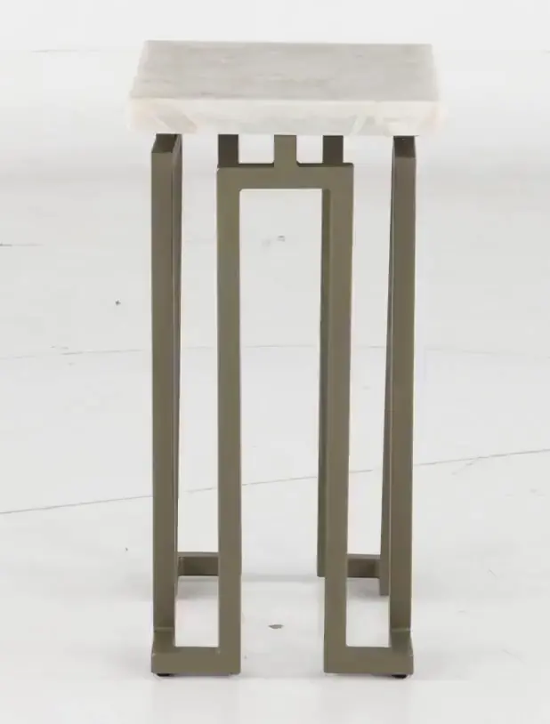 Manhattan Onyx and Gold Chairside Table-4