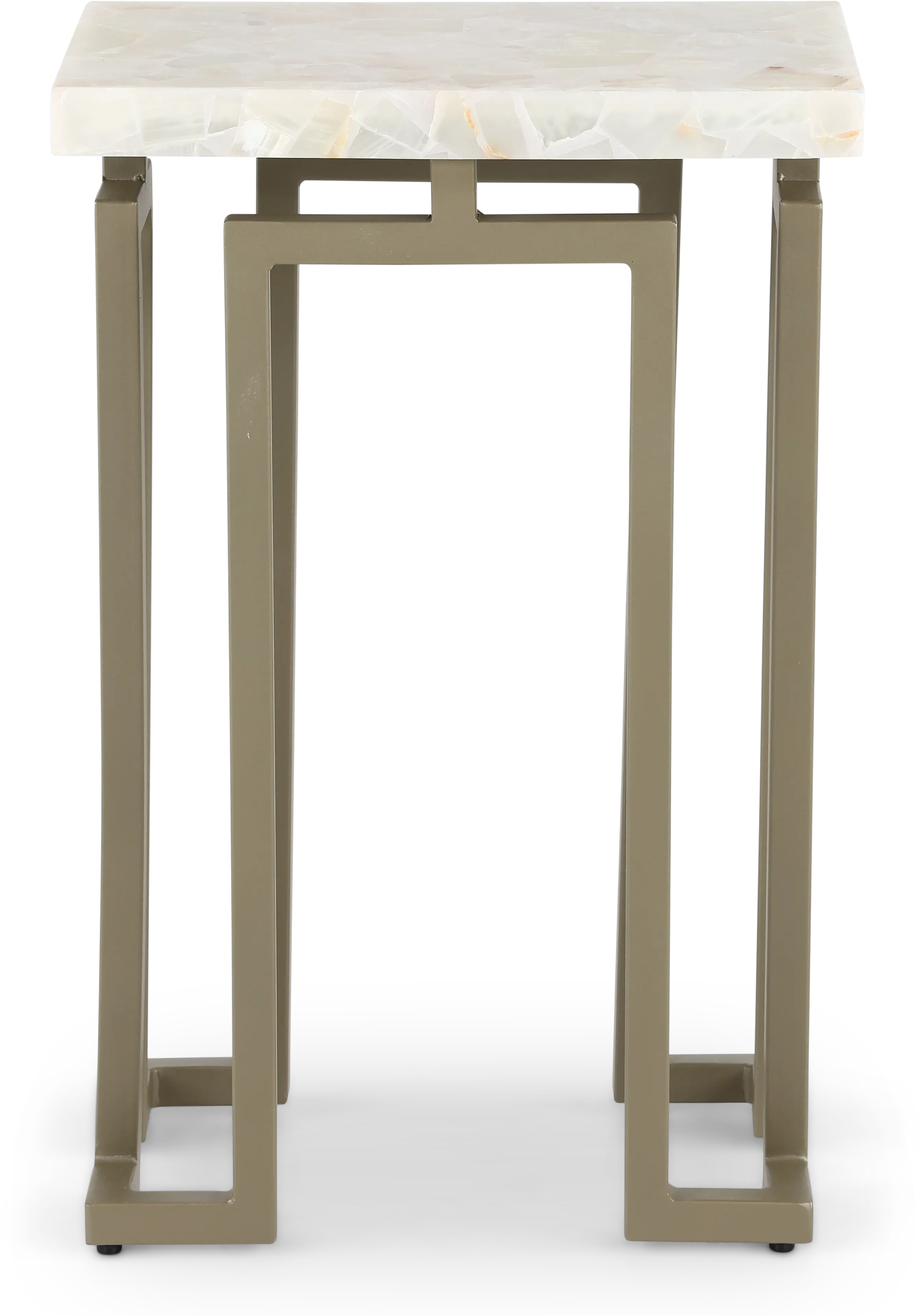 Manhattan Onyx and Gold Chairside Table-5