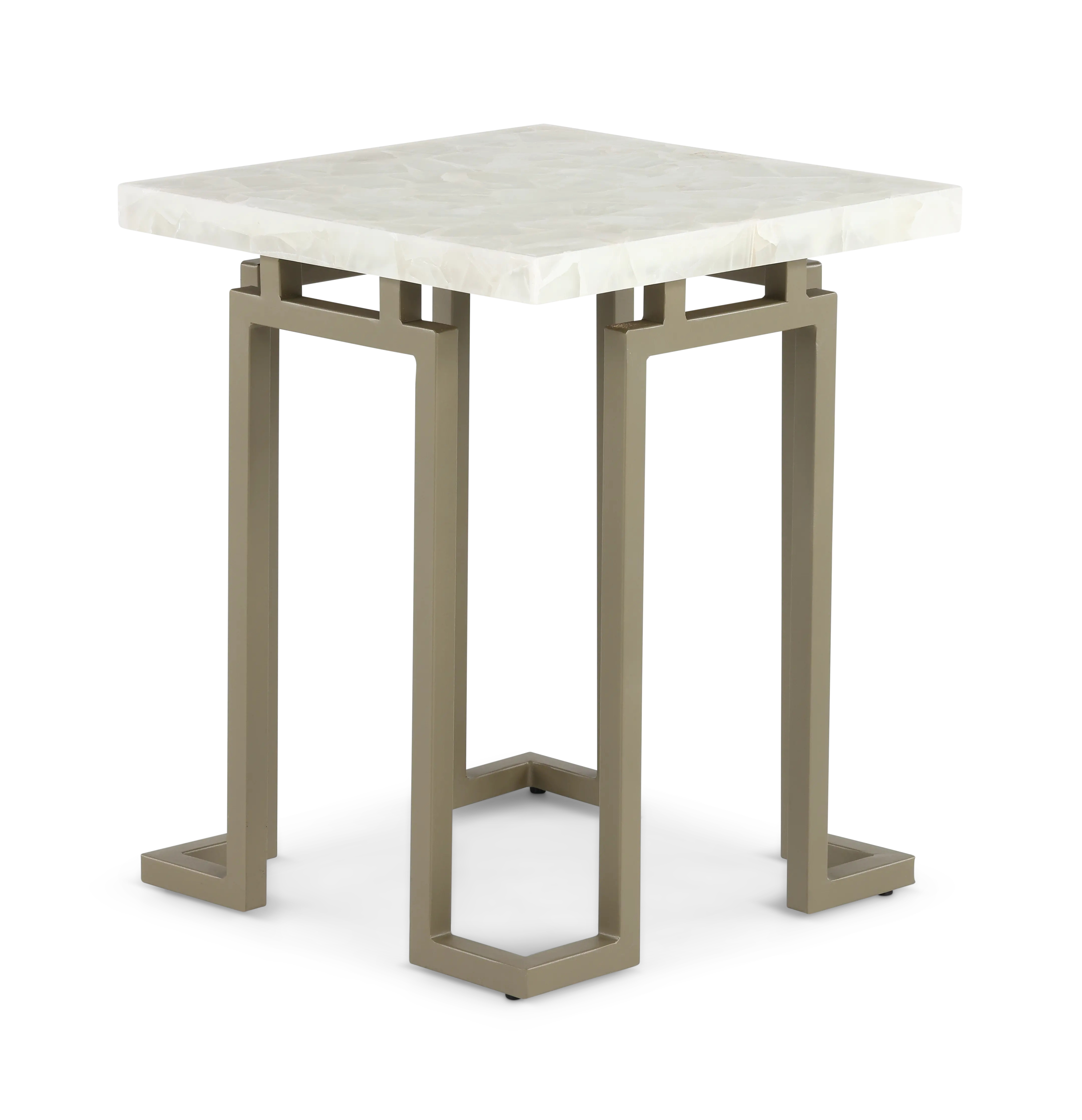 Manhattan Onyx and Gold End Table-1