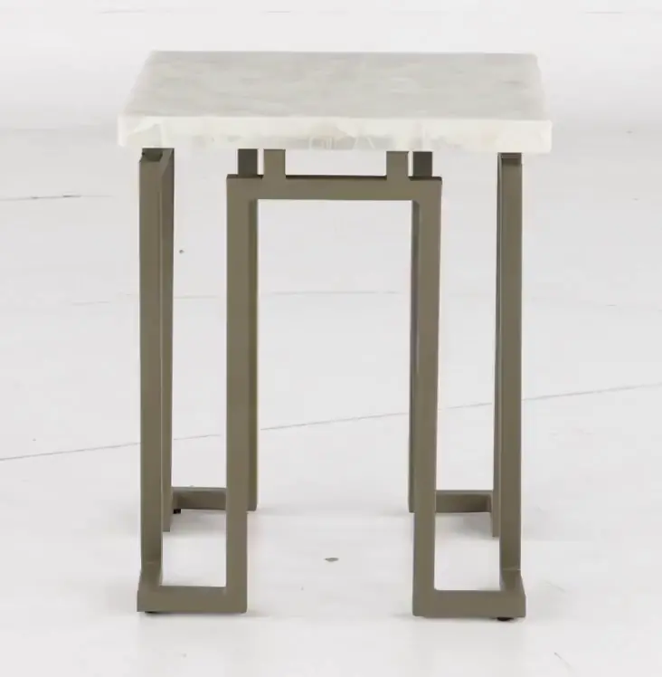 Manhattan Onyx and Gold End Table-4