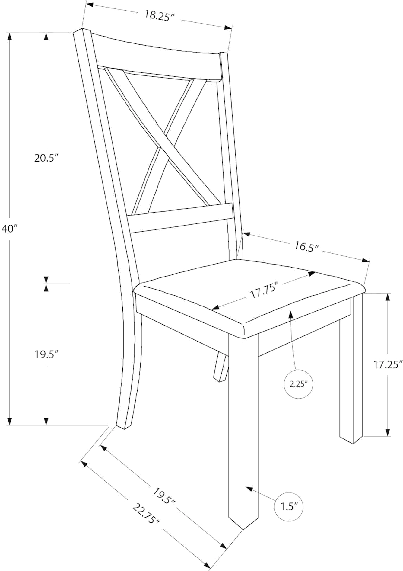 Malina Walnut Brown Dining Chair, Set of 2-9