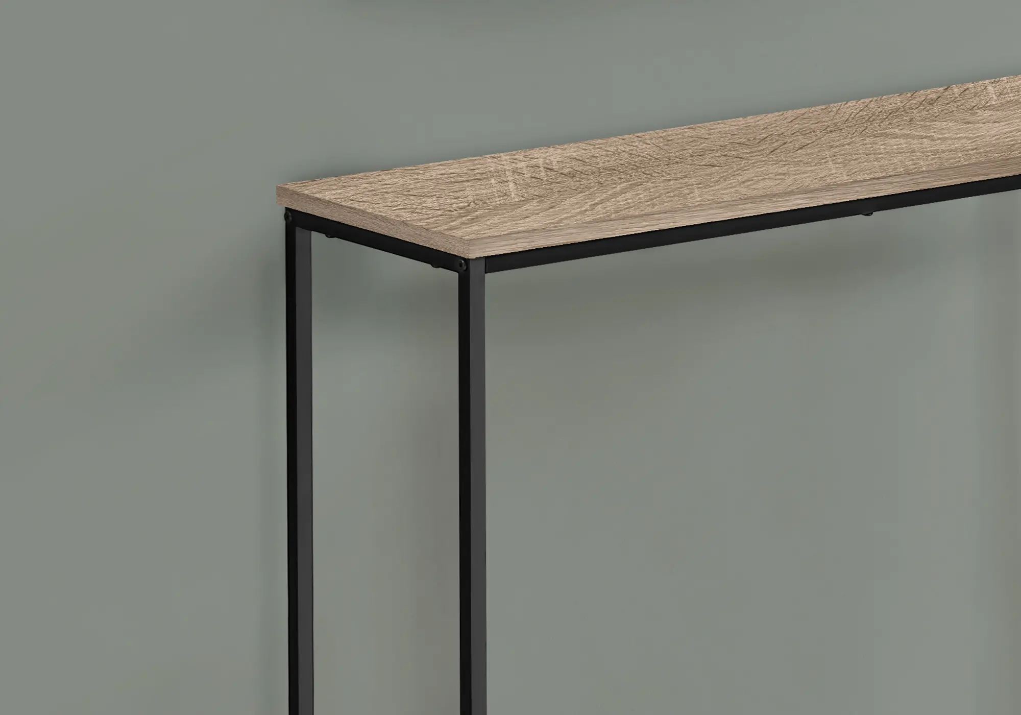 Blaine Taupe and Black Console Table-2