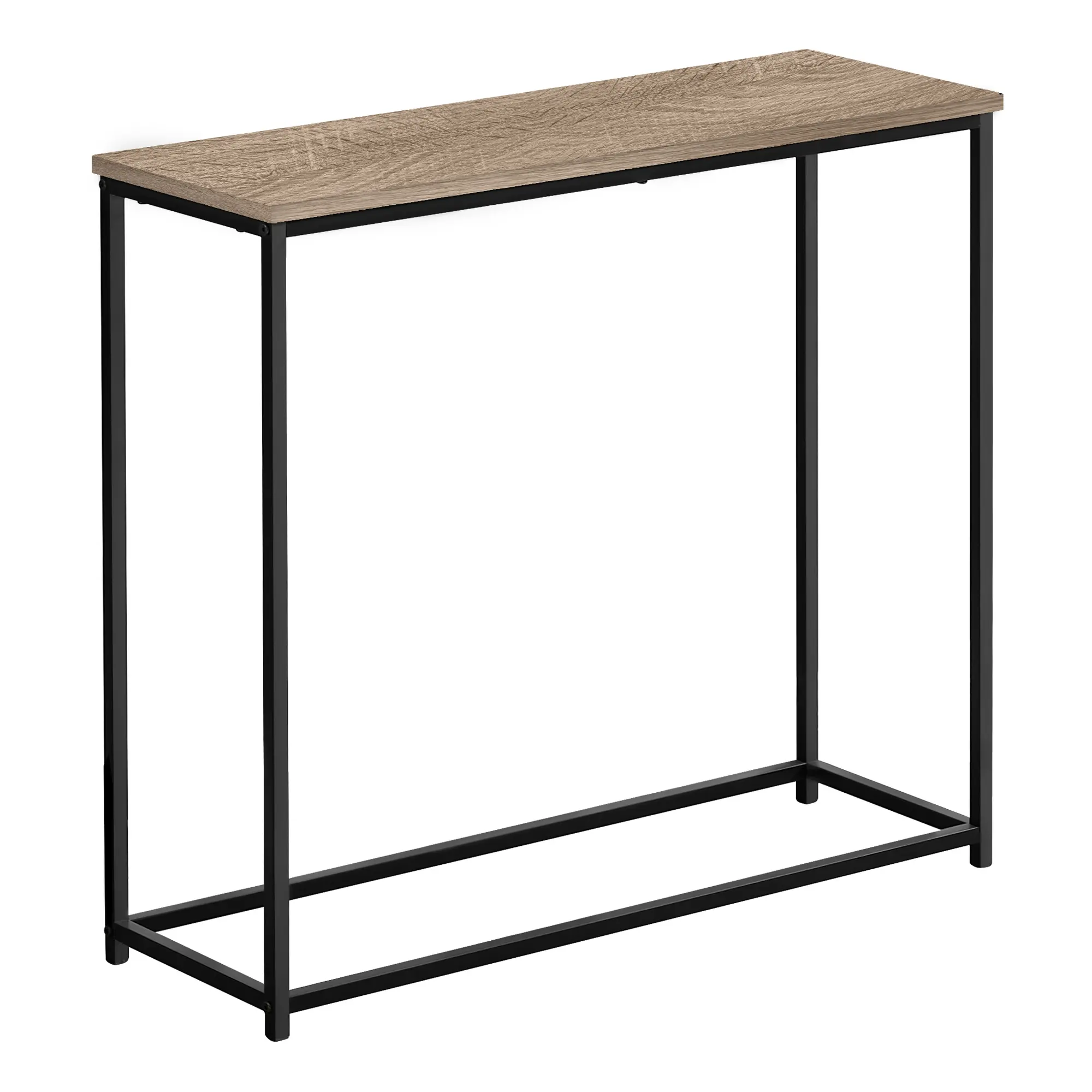 Blaine Taupe and Black Console Table-3
