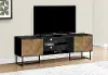 Heather Light Brown and Black 72  TV Stand