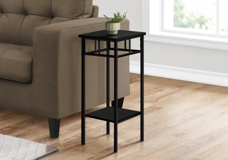 Belle Black Contemporary Accent Table
