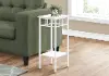 Belle White Contemporary Accent Table
