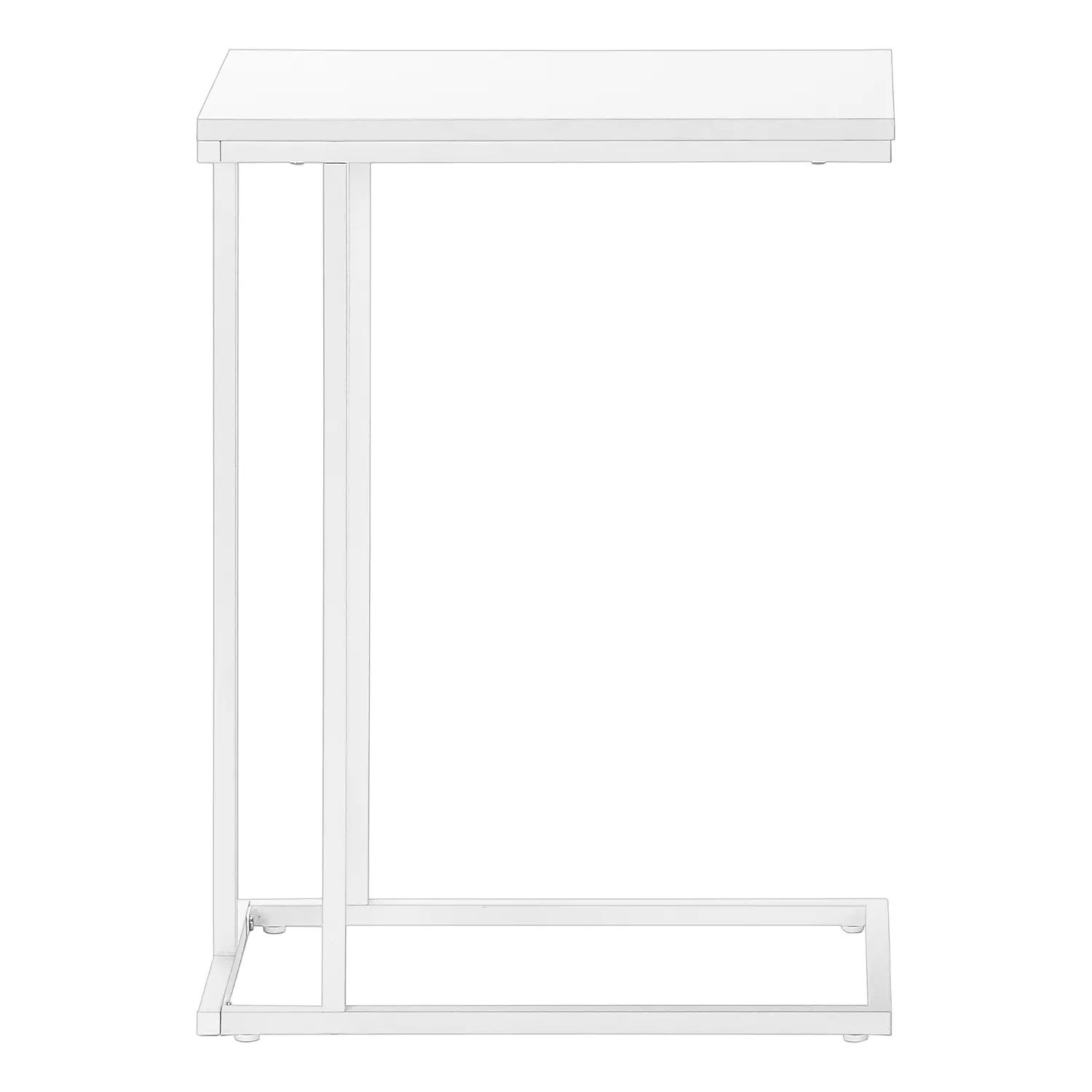 Eliza White Contemporary Accent Table-1