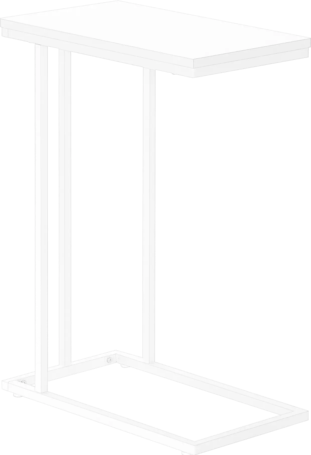 Eliza White Contemporary Accent Table-3