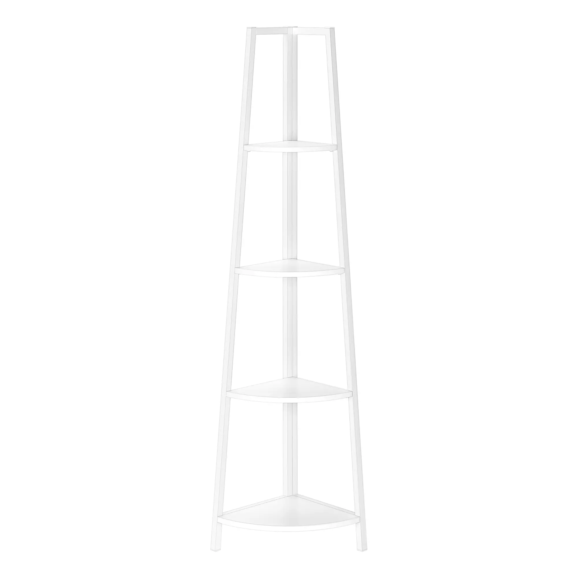 Connor 60 White Corner Bookshelf-1