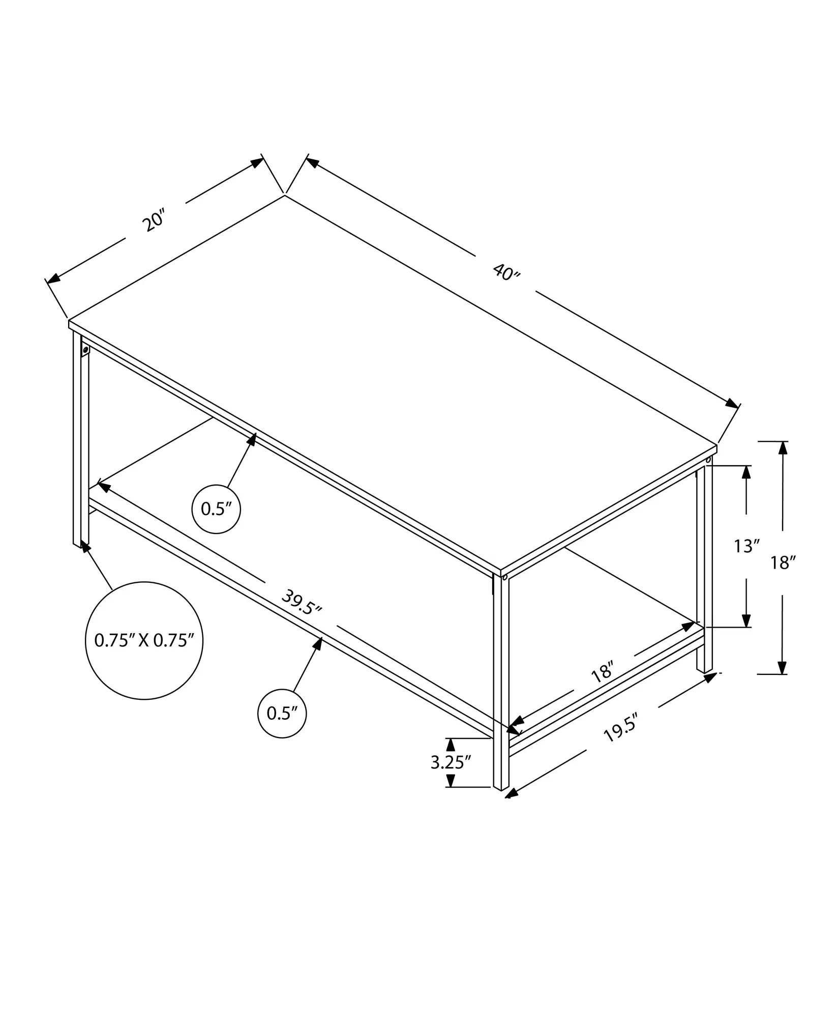 Harley White Coffee Table-3