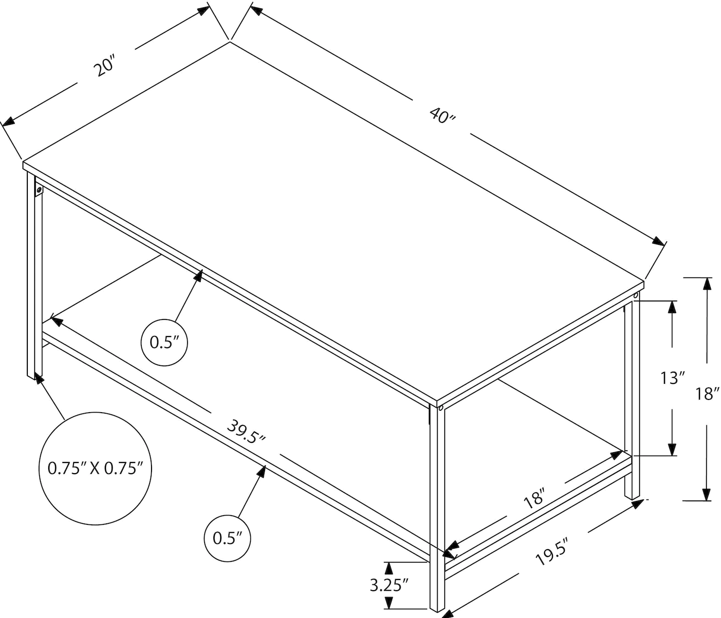 Harley White Coffee Table-4