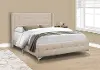 Chadley Beige Linen Upholstered Queen Bed